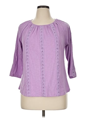 Christopher & Banks 3/4 Sleeve T-Shirt (view 1)