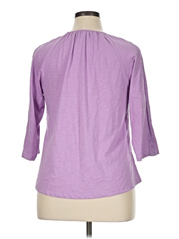 Christopher & Banks 3/4 Sleeve T-Shirt (view 2)
