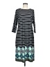 Christopher & Banks Print Teal Casual Dress Size M - photo 1