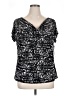 Notations Black Short Sleeve Blouse Size 1X - photo 1