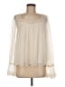 Ann Taylor LOFT 100% Polyester Ivory Long Sleeve Blouse Size M - photo 1