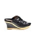 Earthies 100% Leather Black Wedges Size 9 1/2 - photo 1