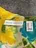 Susan Graver Floral Yellow 3/4 Sleeve Blouse Size M - photo 7