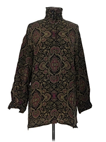 Dana Buchman Long Sleeve Silk Top (view 1)