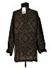 Dana Buchman 100% Silk Paisley Black Long Sleeve Silk Top Size 6 - photo 2