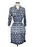 Angie 100% Rayon Print Blue Casual Dress Size S - photo 1