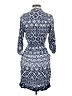 Angie 100% Rayon Print Blue Casual Dress Size S - photo 2