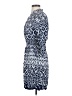 Angie 100% Rayon Print Blue Casual Dress Size S - photo 5
