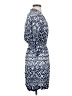 Angie 100% Rayon Print Blue Casual Dress Size S - photo 4