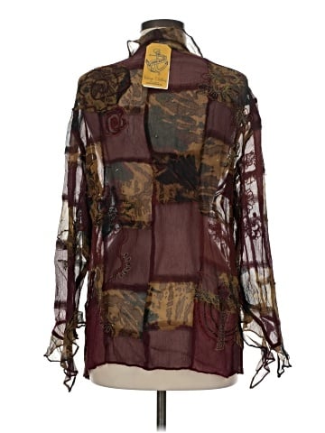 Chico's Design Long Sleeve Silk Top (view 2)