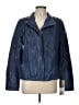Overland 100% Leather Blue Leather Jacket Size L - photo 1