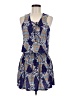 Veronica M. Paisley Blue Casual Dress Size M - photo 1