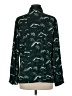 Elite Print Green Long Sleeve Blouse Size M - photo 2