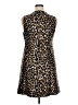 J.Crew 100% Polyester Animal Print Brown Casual Dress Size 14 - photo 2