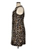 J.Crew 100% Polyester Animal Print Brown Casual Dress Size 14 - photo 5
