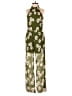Monteau 100% Polyester Floral Green Jumpsuit Size XS - photo 1