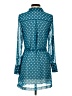 MICHAEL Michael Kors 100% Polyester Polka Dots Teal Casual Dress Size P (petite) - photo 2