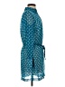 MICHAEL Michael Kors 100% Polyester Polka Dots Teal Casual Dress Size P (petite) - photo 4