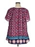 DR2 100% Polyester Blue Short Sleeve Blouse Size 1X - photo 2