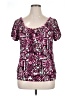 Claudia Richard Pink Short Sleeve Blouse Size 1X - photo 1