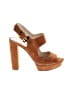 Pelle Moda Solid Brown Sandals Size 6 - photo 1