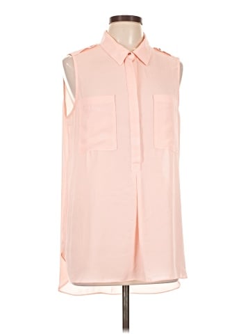 White House Black Market Sleeveless Button-Down Shirt (view 1)