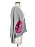 Skull Cashmere 100% Cashmere Hearts Gray Cashmere Pullover Sweater Size XS - photo 4