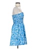 Shein 100% Polyester Hearts Blue Cocktail Dress Size 2 - photo 4