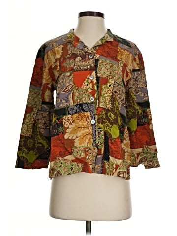 Coldwater Creek 3/4 Sleeve Silk Top (view 1)