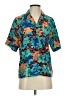 Notations Tropical Teal Short Sleeve Blouse Size P (petite) - photo 1
