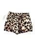 7 For All Mankind 100% Polyester Animal Print Brown Gold Shorts Size 31 waist - photo 2