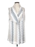 Erin London 100% Polyester Silver Sweater Vest Size S - photo 1