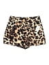 7 For All Mankind 100% Polyester Animal Print Brown Gold Shorts Size 31 waist - photo 1