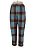 Topshop Plaid Blue Casual Pants Size 12 - photo 1