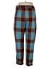 Topshop Plaid Blue Casual Pants Size 12 - photo 2