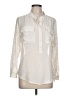 Liz Claiborne 100% Polyester Polka Dots Ivory Long Sleeve Blouse Size L (petite) - photo 1