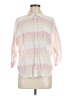 Old Navy 100% Cotton Stripes Pink 3/4 Sleeve Button-Down Shirt Size M - photo 1