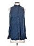 J.Jill 100% Linen Blue Sleeveless Button-Down Shirt Size XS - photo 1