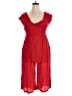 Magaschoni 100% Viscose Solid Red Orange Jumpsuit Size 3X - photo 1