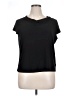 Black Label by Evan Picone Black Short Sleeve Top Size XL - photo 1