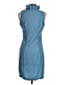 Mud Pie Solid Blue Casual Dress Size S - photo 2