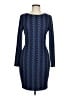 Reiss 100% Polyester Argyle Blue Casual Dress Size 8 - photo 1