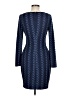 Reiss 100% Polyester Argyle Blue Casual Dress Size 8 - photo 2