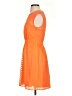J.Crew 100% Polyester Chevron-herringbone Orange Casual Dress Size 00 - photo 5
