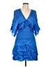 IRO 100% Viscose Blue Cocktail Dress Size EU (FR) 44 / US 12 - photo 1