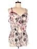 Cacique 100% Polyester Floral Gray Romper Size 8 - photo 1