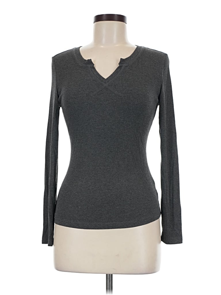 Pre-owned Zeagoo Long Sleeve T-shirt In Gray