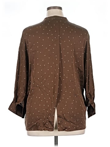 Vince. 3/4 Sleeve Silk Top (view 2)