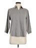 Uniqlo Gray 3/4 Sleeve Button-Down Shirt Size M - photo 1