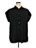 Gap Solid Black Short Sleeve Blouse Size XL (tall) - photo 1